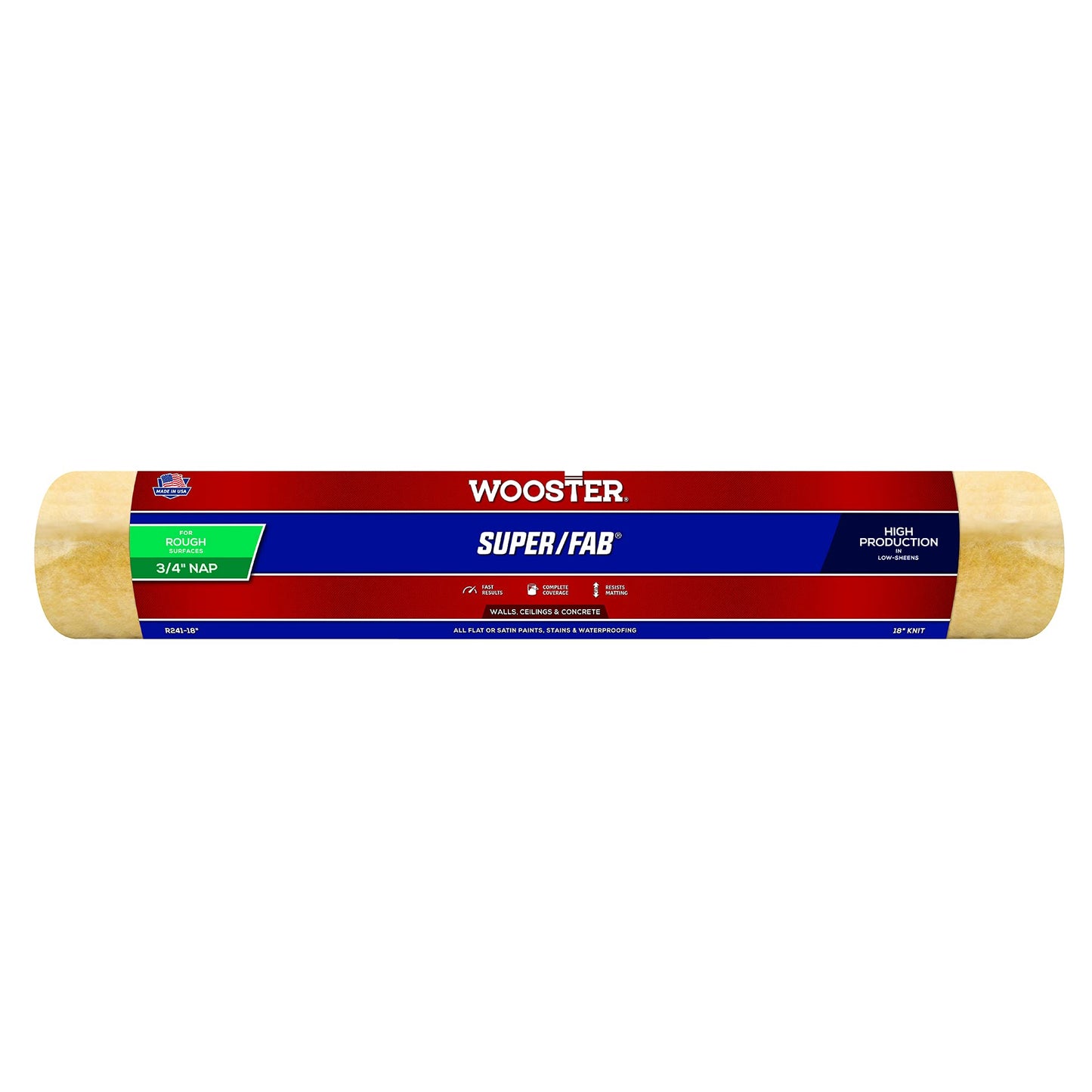 Wooster Brush R241-4 Super/Fab Roller Cover, 3/4-Inch Nap, 4-Inch