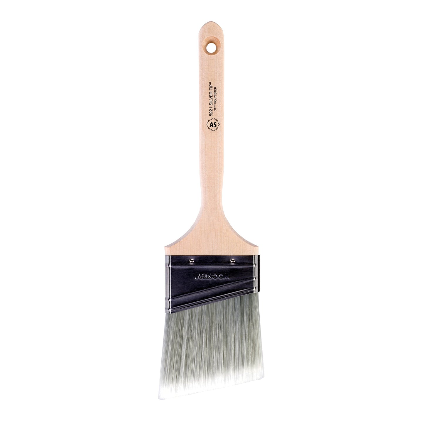 Wooster Brush 5221-2 Tip Angle Sash Paintbrush, 2-Inch, 2 Inch, White,Silver
