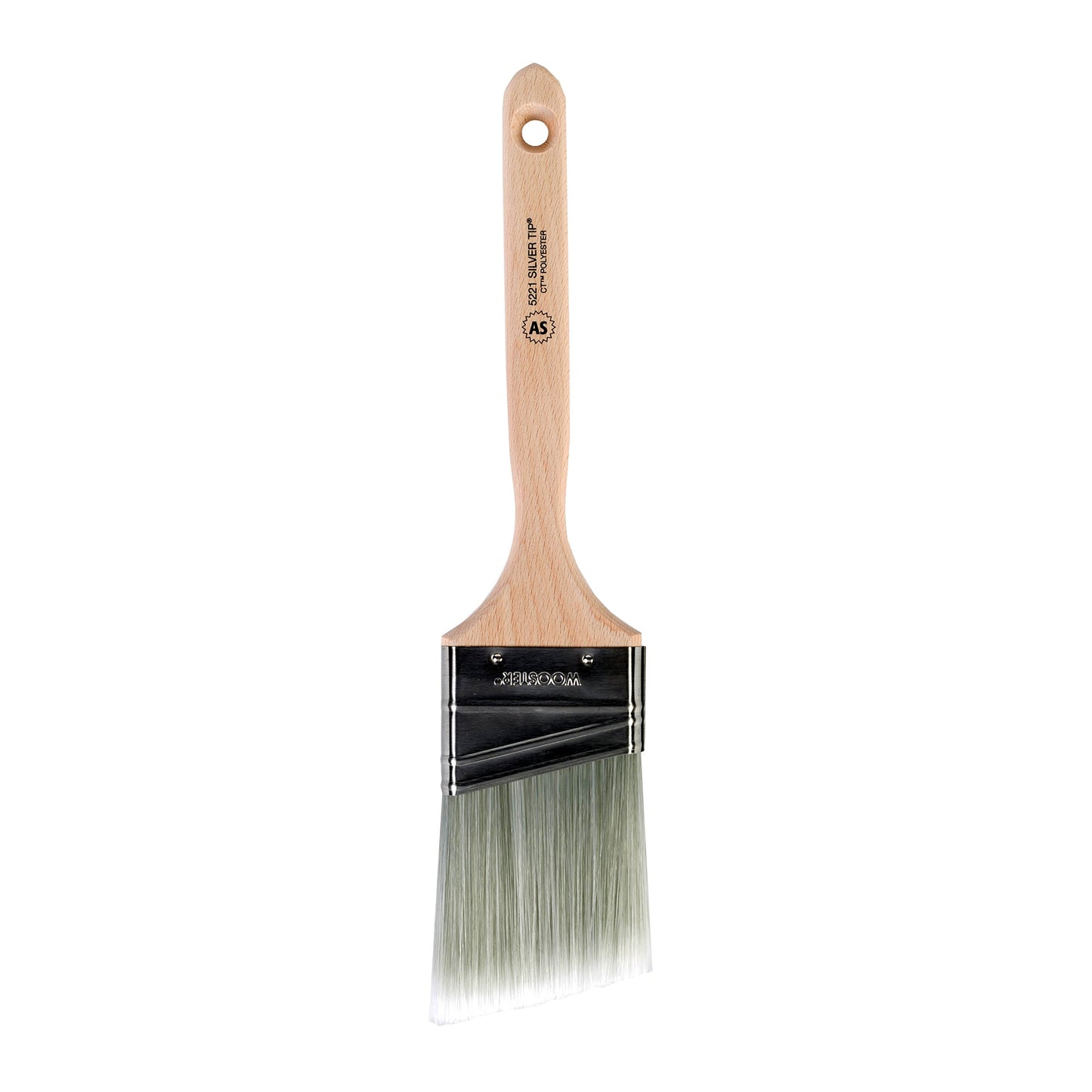 Wooster Brush 5221-2 Tip Angle Sash Paintbrush, 2-Inch, 2 Inch, White,Silver